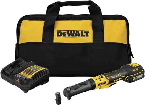 DEWALT Juego de trinquete inalámbrico MAX XR de 20 V, trinquete de cabeza sellada de 3/8 pulgadas y 1/2 pulgadas, batería y cargador incluidos