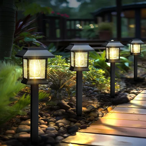 Vista 8 de Greluna Luces Solares para Exteriores, Paquete de 6 Luces Solares Impermeables con Encendido/Apagado Automático para Senderos, para Jardín, Paisaje