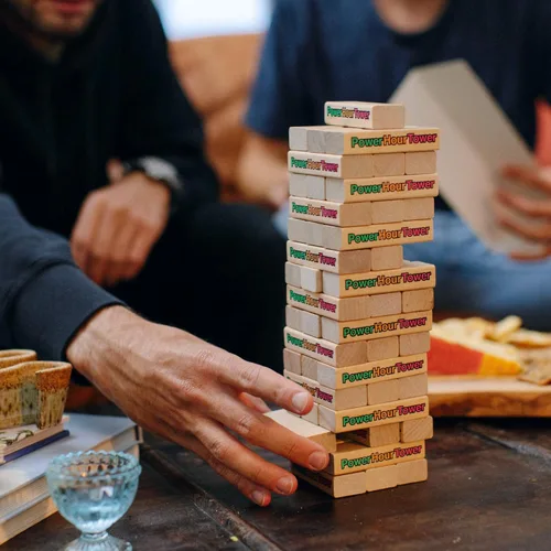 Vista 7 de Party Game - Stacking Wooden Block for Adult Group Fun - Makes a Great Gift and Hilarious Activity