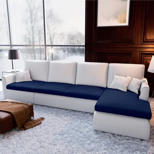 Vista 41 de EFELIM Funda de cojín seccional de 4 piezas para sofá en forma de L, funda elástica para sofá de 1, 2, 3 asientos, funda antideslizante para sofá