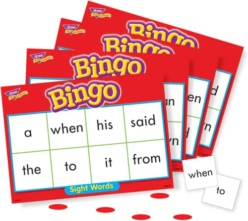 Vista 4 de Trend, Juego de bingo para jóvenes aprendices, palabras visuales (t6064)