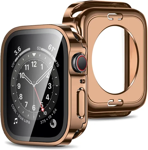 Vista 14 de Amizee 2 en 1 Estuche [Paquete de 2] Compatible con Apple Watch SE 3/2/1 Series 6/5/4 40mm con Protector de Pantalla Integrado, Cubierta Protectora