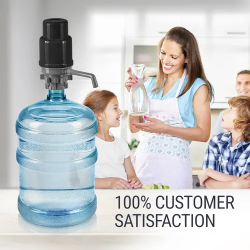 Vista 5 de Bomba de Agua Manual para Botella de 5 Galones – Ajuste Universal para Jarras con Tapa de Corona y Tapa de Rosca - Tubos Ajustables, Tapa Protectora