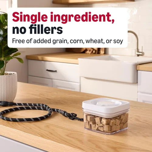 Vista 4 de Marca Amazon – Wag - Golosinas para perros liofilizadas de un solo ingrediente, hígado de res, alto en proteínas, golosinas para entrenamiento
