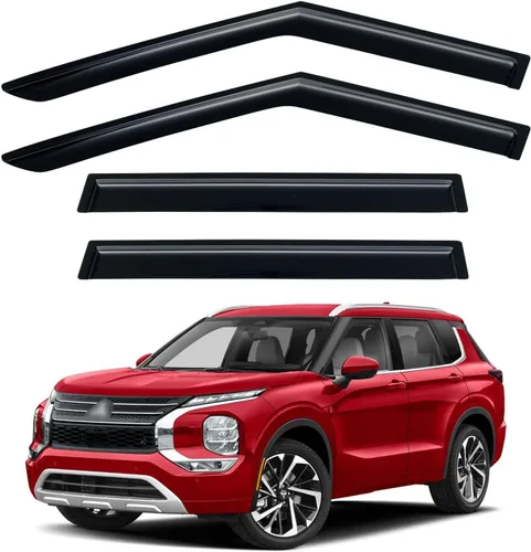 Vista 103 de Viseras de Ventana Protectores de Lluvia para Toyota Corolla 2009-2013, Deflectores de Viento de Ventilación de Ventana de Canal Externo Viseras