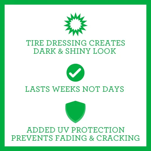 Vista 2 de Solución de limpieza Tire Shine Spray para un acabado húmedo y profesional. Mantiene los neumáticos negros. Con protector de goma. Evita