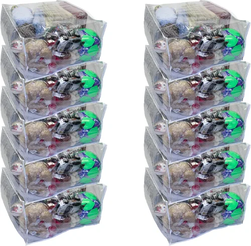 Vista 7 de Paquete de 1 bolsa de almacenamiento jumbo de vinilo resistente con cremallera (transparente) para suéteres, mantas, edredones, juegos de ropa
