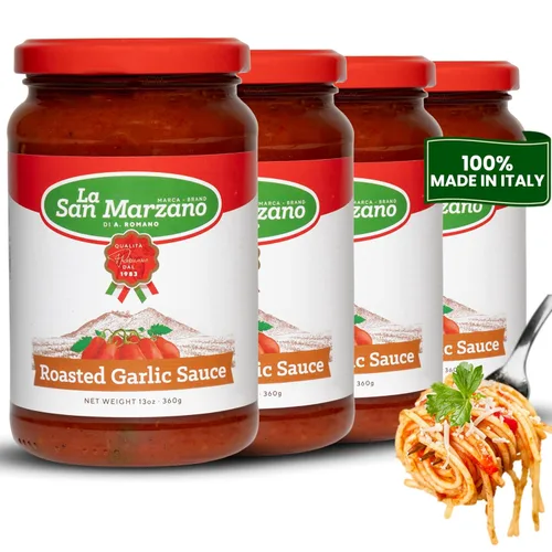Vista 34 de La San Marzano Salsa Arrabiata, 13 oz, Salsa para Pasta Hecha en Italia, Tomate Multiusos de Primera Calidad, Todo Natural, Dieta Mediterránea, Sin