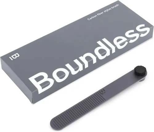 Boundless Audio Cepillo limpiador de lápiz capacitivo, cepillo antiestático de fibra de carbono para limpieza de agujas de tocadiscos