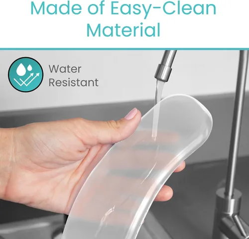 Vista 4 de Vive - Funda de cojín de gel para asiento de inodoro - Almohadilla elevada y acolchada para sillas alargadas, estándar y para inodoro