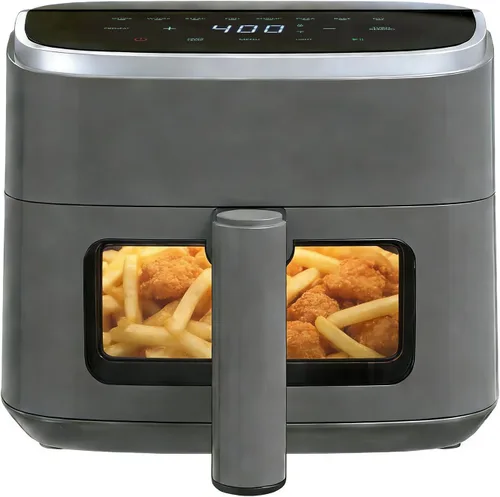 Vista 10 de NEWBULIG Freidora de aire, freidora de aire pequeña de 4 cuartos con ventana de fácil visión y luz interior, pantalla táctil digital con 8 ajustes