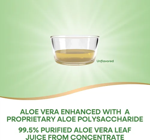 Vista 2 de Jugo de hoja de aloe vera Nature's Way con Polymax+, 99,5% Jugo de hoja de aloe vera purificado concentrado, sin sabor, 33,8 fl oz