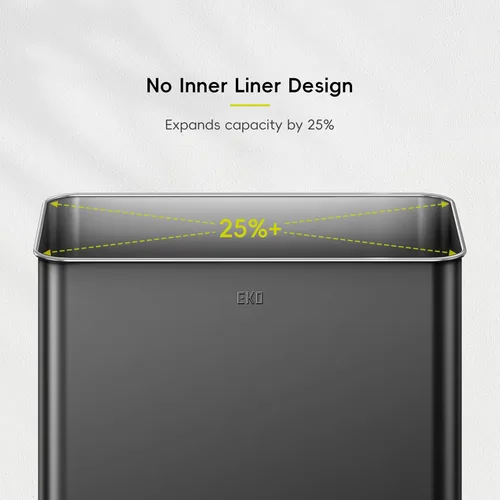 Vista 7 de EKO Mirage X - Cubo de basura con sensor de movimiento de 80 litros/21.1 galones, cubo de basura automático grande para cocina, sin contacto, acero