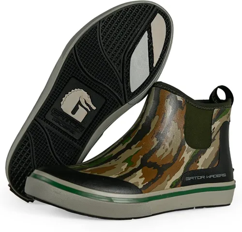 Vista 6 de Gator Waders Botas de campamento para hombre, zapatos impermeables hasta el tobillo para lluvia y barro, pesca, caza y ropa de campamento