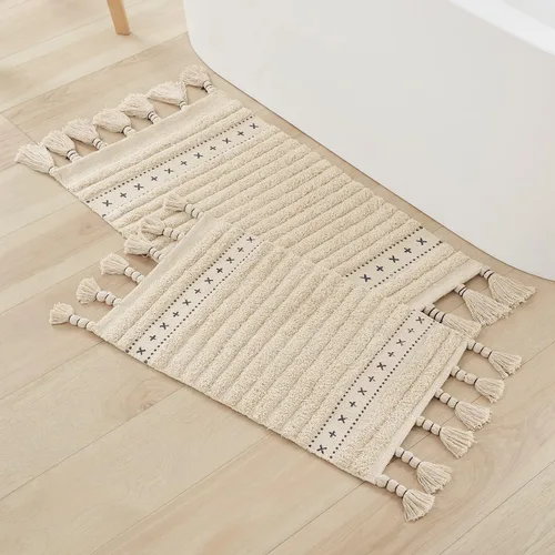 Vista 14 de Lucky Brand Alfombra Corredor Bohemia de Algodón con Flecos - 20' x 68" Alfombra de Baño Azul Aguamarina