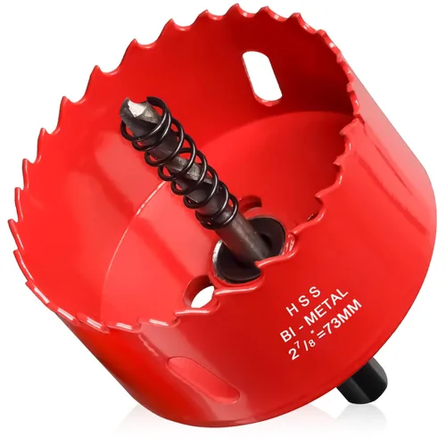 Vista 56 de Sierra perforadora de 2 3/4" (70 mm) para madera y plástico, broca de núcleo de cortador de agujeros bimetálico HSS para paneles de yeso, tableros