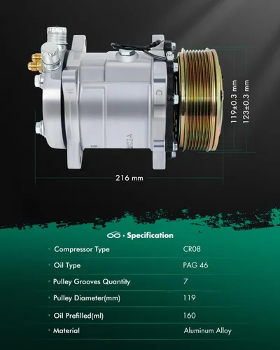 Vista 7 de SCITOO Compresor de CA para automóviles para 1985-1987 para J-eep Cherokee