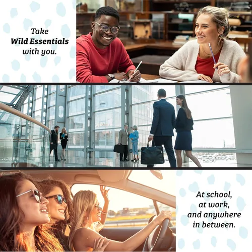 Vista 4 de Wild Essentials - Kit difusor de aceite esencial de collar de girasol con lavanda, citronela, menta, aceites de naranja, 8 almohadillas de repuesto