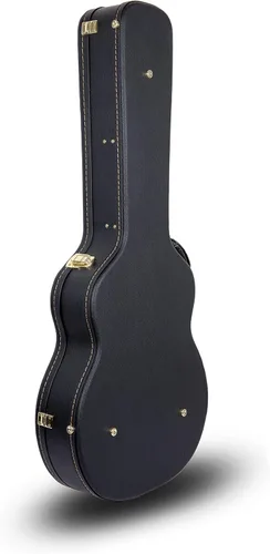 Vista 4 de Crossrock Estuche de Guitarra de Madera Compatible con Guitarras Eléctricas Semi-Huecas de 6 Cuerdas Estilo 335 - Cierres de Acero Inoxidable, Forro