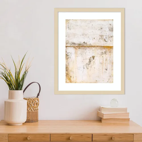 Vista 5 de Amanti Art Framed Wall Art Print 21x17 White Serene by Erin Ashley, Abstract Wall Art, Modern Contemporary Decor, Small Poster Painting Artwork for