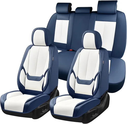 Vista 102 de Coverado Fundas de asiento de automóvil, fundas de asiento delantero, funda de asiento de automóvil beige, protector de asiento de automóvil