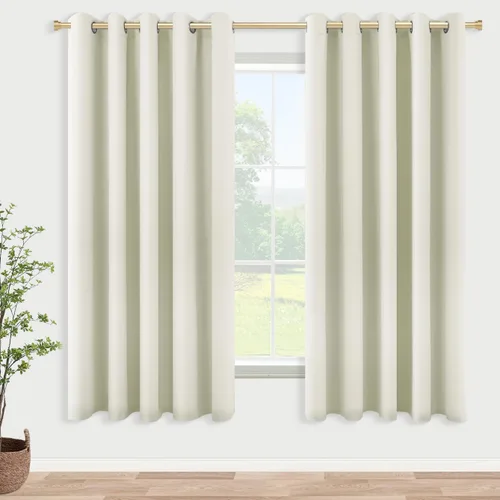 Vista 225 de KOUFALL Cortinas Doradas de Lujo Opacas para Sala de Estar, Elegantes Modernas Cortinas para Sala de 84 Pulgadas de Largo 2025