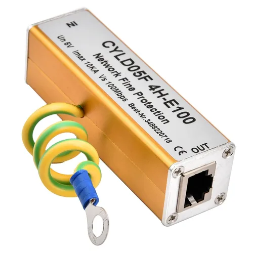 Vista 5 de Protector de un solo canal, RJ45 RJ11 Adaptador Ethernet Red Protector Pararrayos de iluminación 5V