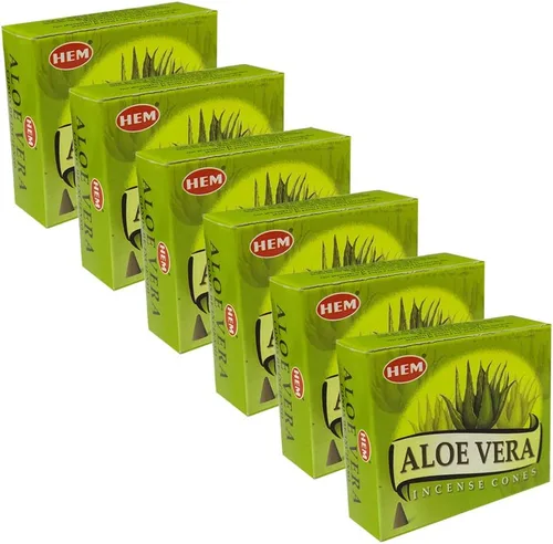 Vista 4 de TRUMIRI Paquete de soporte para cono de incienso con dobladillo de aloe vera - Paquete de 6 (aproximadamente 60 conos)