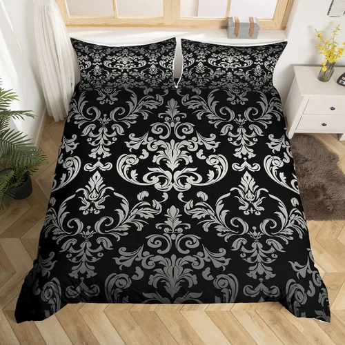 Vista 13 de Juego de funda de edredón con estampado de leopardo, estampado de animales, guepardo, King, para niños, hombres y mujeres, funda de edredón de lujo