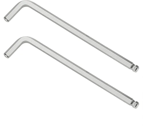Vista 12 de 2 llaves Allen de extremo de bola de 1/4 pulgadas, llave hexagonal interna SAE, herramienta de reparación de brazo largo en forma de L, CR-V