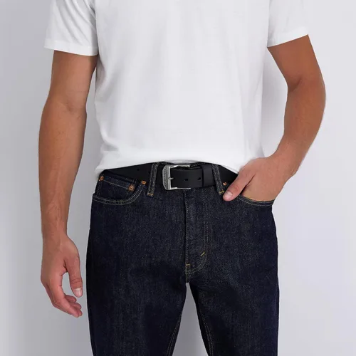 Vista 5 de Levi's mens Black Leather Belt - Casual Design for Jeans Or Everyday Wear