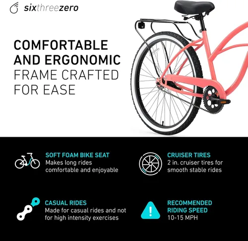 Vista 7 de sixthreezero Around The Block - Bicicleta de playa para mujer