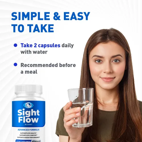 Vista 4 de Sight Flow - Cápsulas para ojos de fórmula avanzada, suplemento de apoyo oficial SightFlow Pills, suplemento de apoyo premium, ingredientes