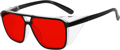 Vista 12 de Eyekepper 100% Gafas Anti-Luz Azul Fitover para Usar Sobre Gafas de Computadora con Lente Ámbar