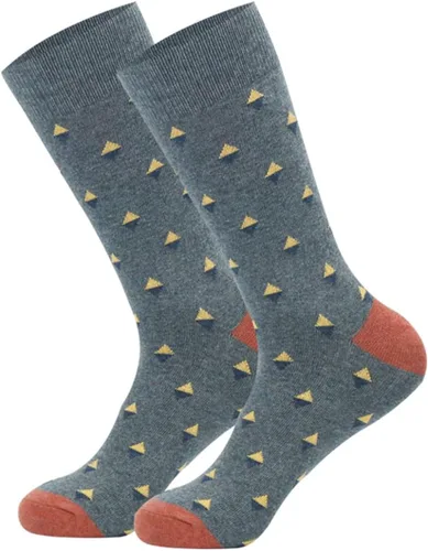 Vista 2 de HHX YONLEE Calcetines de vestir 5610 pares de tripulación rombos coloridos algodón novedad casual feliz diversión