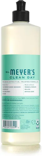 Vista 3 de Mrs. Meyer's - Jabón líquido para platos, fórmula biodegradable, edición limitada, menta, 16 onzas líquidas, paquete de 3 y repuesto de jabón