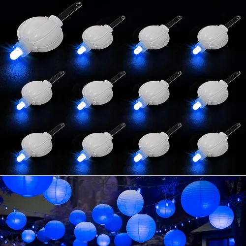 Vista 8 de Aogist Paquete de 24 luces LED pequeñas que funcionan con pilas, impermeables, duran 48 horas para linternas de papel, globos, flores, bodas y Blanco