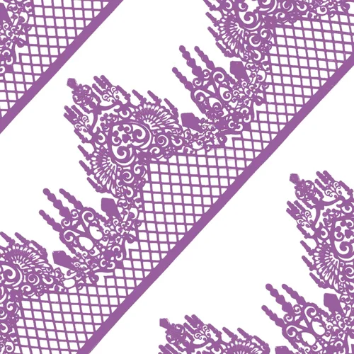 Vista 12 de FUNSHOWCASE Gran pre-hecho listo para usar pastel comestible encaje celosía diamante vieira 12 pulgadas 10 piezas conjunto negro