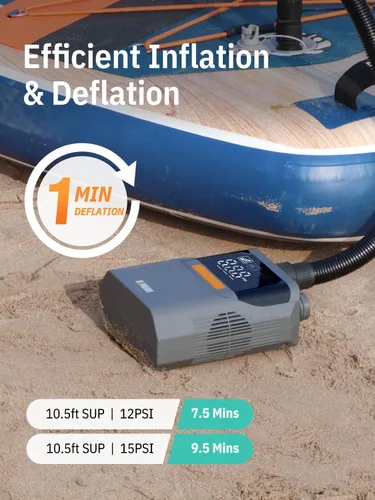 Vista 10 de Niphean Paddle Board Electric Pump with Battery 50PSI Rechargeable Air Pump