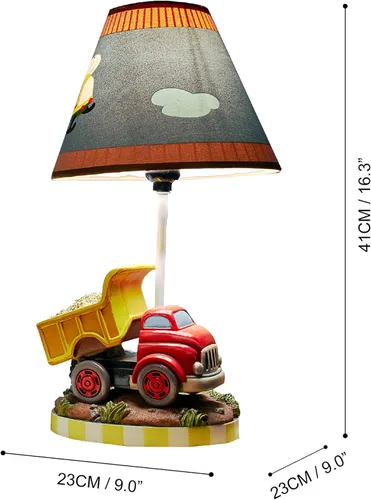 Vista 7 de Fantasy Fields Lámpara de mesa pequeña para niños, lámpara de camión, lámpara de automóvil para habitación de niños con base de camión