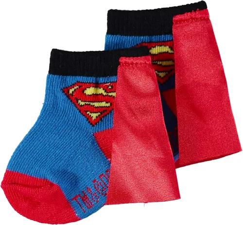 Vista 2 de DC Comics Justice League Baby Boys 3-Pack Booties - Batman Baby Socks with Superman and The Flash (3-Pack, 0-12 Months)