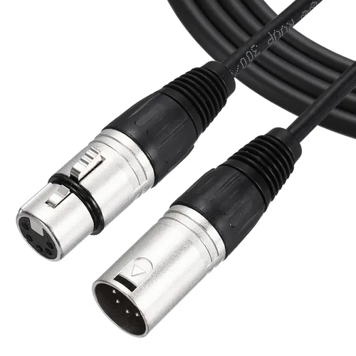 Vista 7 de MECCANIXITY Cable XLR XLR macho a hembra adaptador de micrófono para cable de estudio de escenario, 2 uds