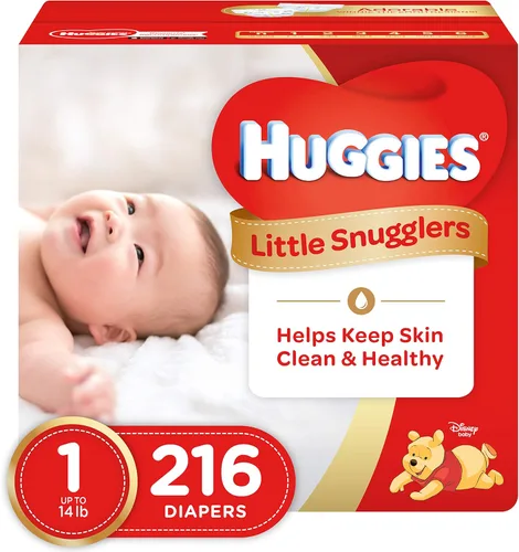 Vista 35 de Huggies Little Snugglers - Pañal para bebé, talla 1, 8 a 14 libras, 34717, 20