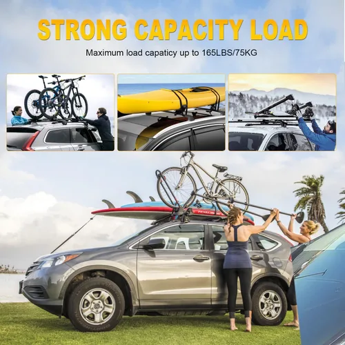 Vista 6 de OCPTY Barras transversales de techo para Jeep Cherokee 2014 2015 2016 2017 2018 2019 2020 2021 2022 barras de carga para bolsa de transporte