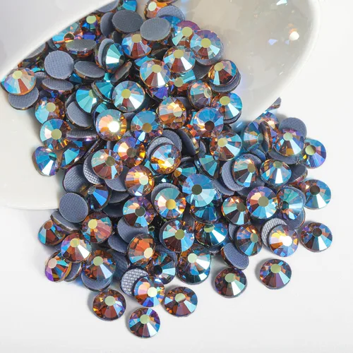 Vista 95 de Beadsland Hotfix - 1440 diamantes de imitación de cristal con parte trasera plana para manualidades, ropa, decoraciones de bricolaje, cristal AB