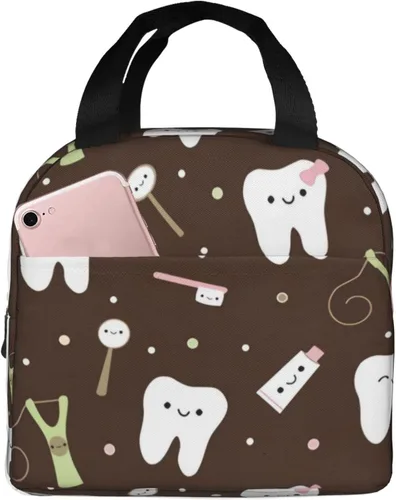 Lonchera para dentistas, higienista dental para mujeres y hombres, bolsa de picnic aislada, hielera térmica, bonita bolsa de mano para trabajo,