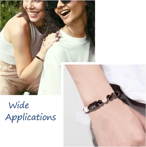Vista 6 de Crafans Cuentas de piedras preciosas de vidrio natural, kit de fabricación de pulseras con temática de constelación, cuentas de piedra natural