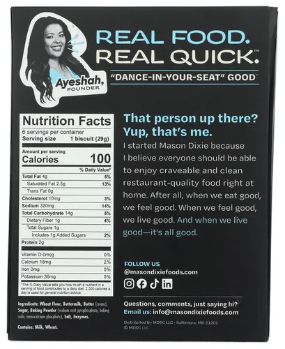 Vista 2 de MASON DIXIE BISCUIT CO Galletas de suero de leche en miniatura, 6.6 OZ