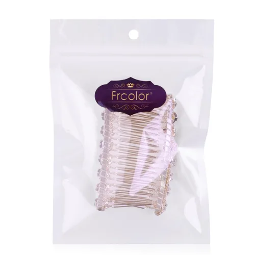 Vista 9 de Peines de horquilla de 8 flores con diamantes de imitación de cristal, horquillas para el cabello, pinzas para el cabello para mujer, tocado de boda