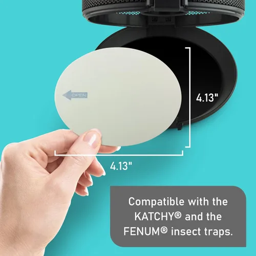 Vista 2 de Recambio de tableros de pegamento compatibles con trampa de insectos KATCHY y FENUM para interiores, paquete de 12 tableros de pegamento de alta